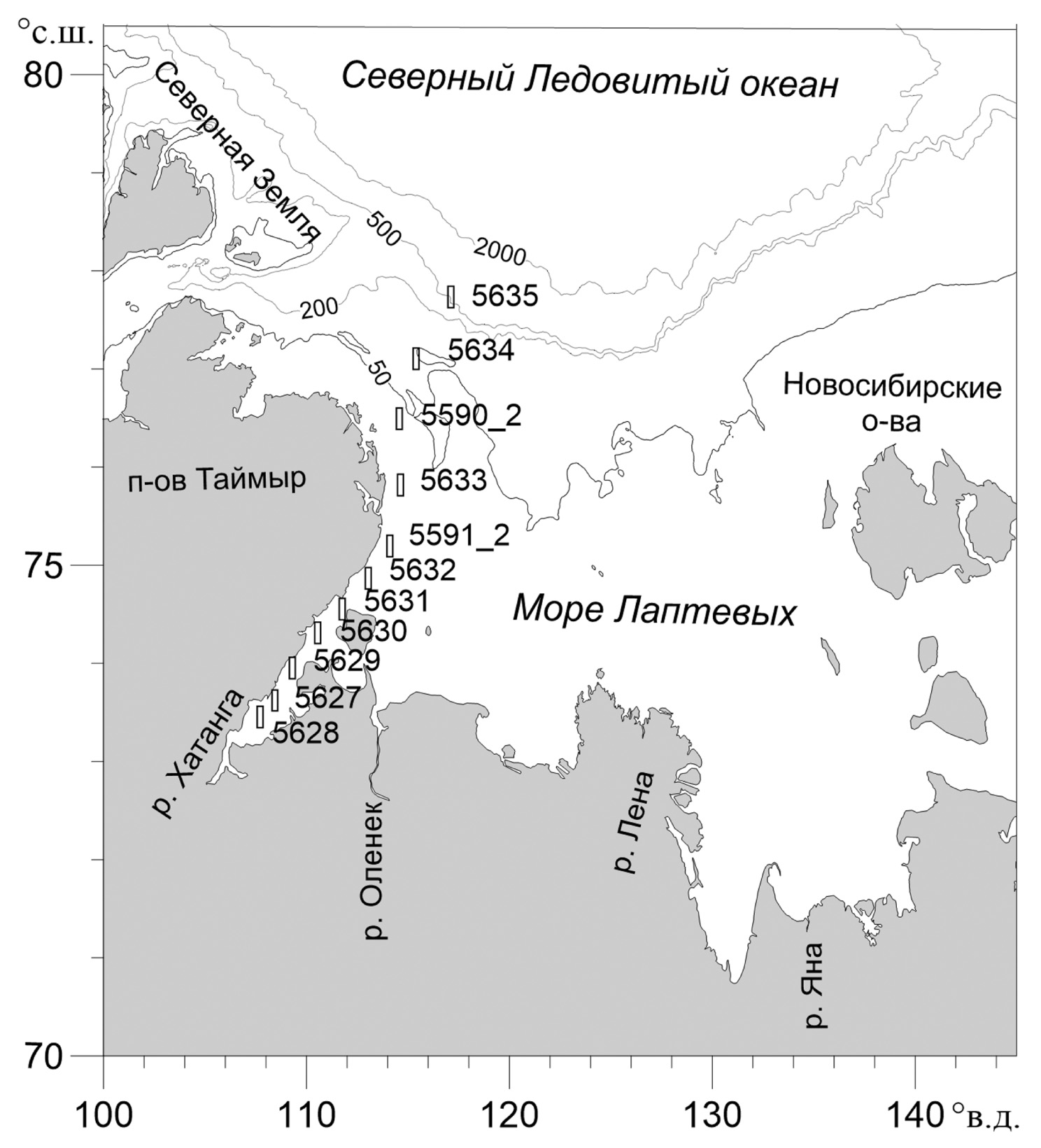 где находится море лаптевых на карте мира