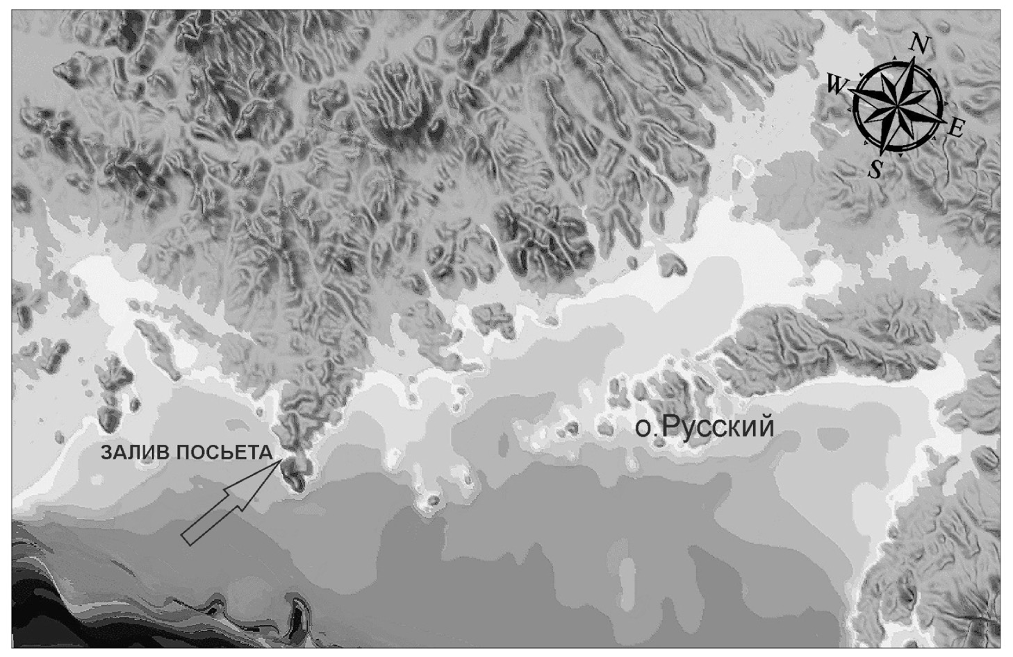 Карта глубин уссурийского залива